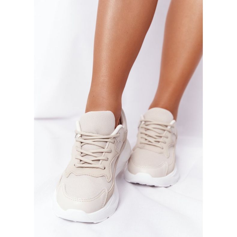 FB2 Women's Sneakers Beige Delusion On Large Sole 1 FB2 Women's Sneakers Beige Delusion On Large Sole 1