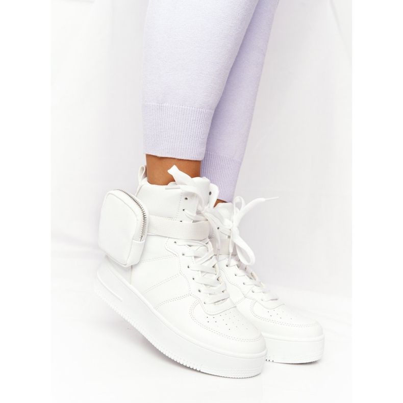 Women's Sport Shoes On A Platform With A Kidney In White Alexis 2