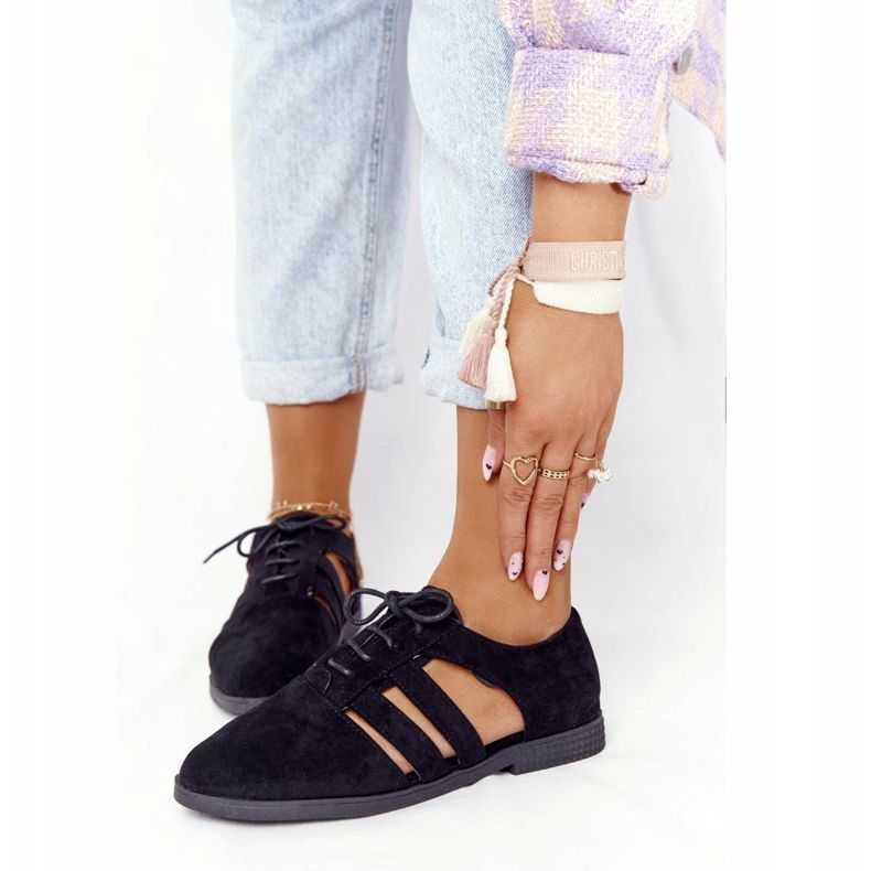 Women's Brogues With Cutouts Black Lu Boo 1