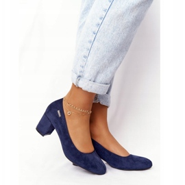 Suede Pumps On A Bar Sergio Leone Navy Blue 2 Suede Pumps On A Bar Sergio Leone Navy Blue 2