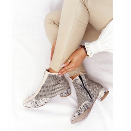 Boots With Braided Heel Maciejka 04937-03 Gray beige 2