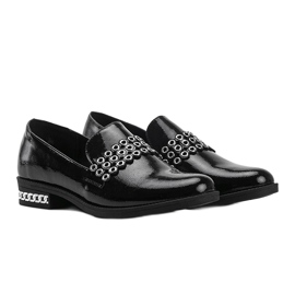 Jamie women's black lacquered shoes 1
