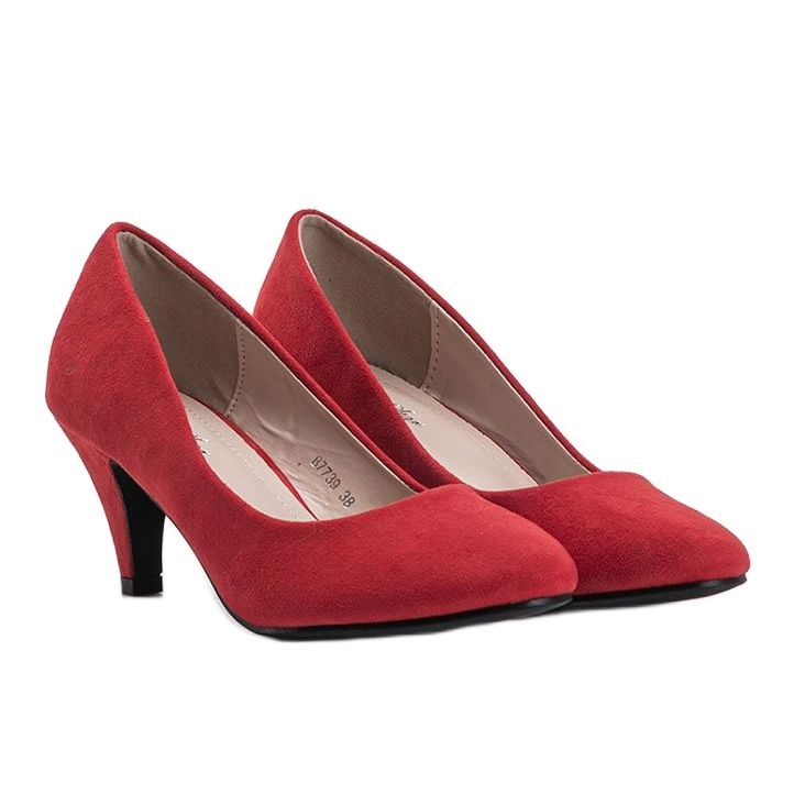 Red pumps eco-suede Karissa 1