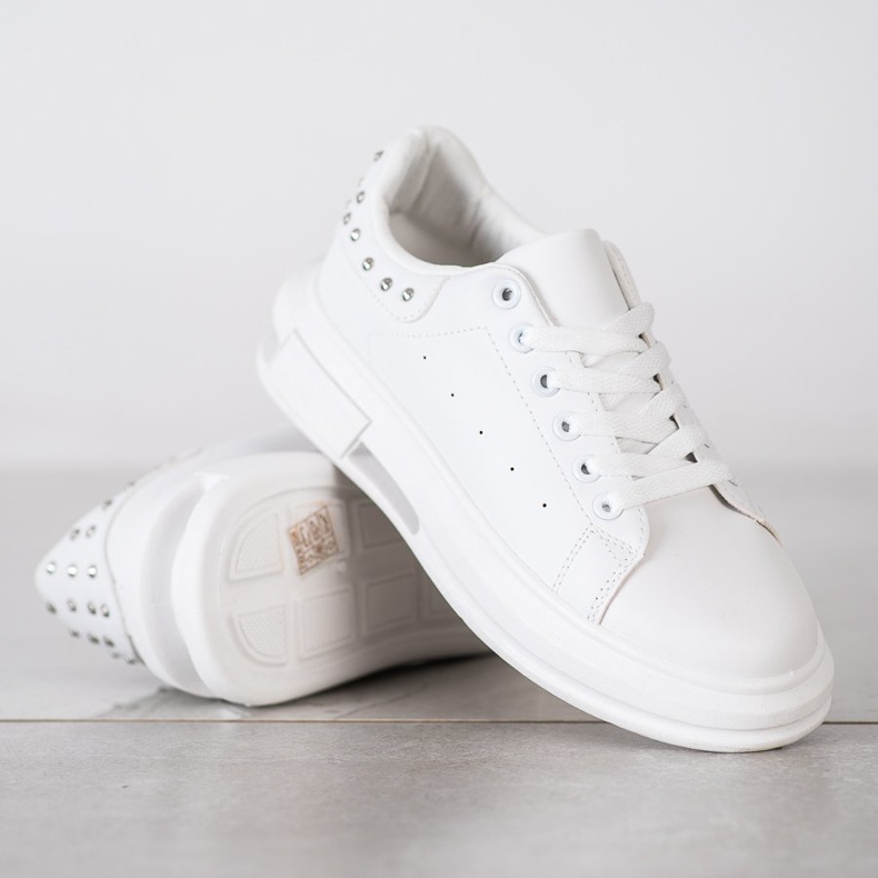 SHELOVET Sneakers With Studs white 1