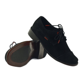 Zarro Black communion shoes, chamois leather red 3