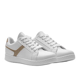 Alma white and gold sneakers 1