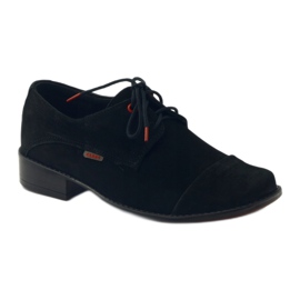 Zarro Black communion shoes, chamois leather red 1