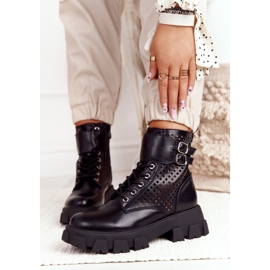 FB2 Openwork Boots Workers On The Black Blown Away Platform 1