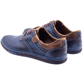 Polbut Casual men's shoes 402 navy blue with brown 4 Polbut Casual men's shoes 402 navy blue with brown 4