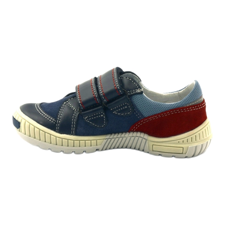 Boys' shoes with Velcro Bartek 85585 navy blue red 2