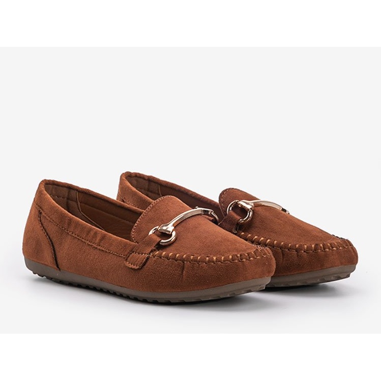 Brown loafers with a Brandy buckle 1