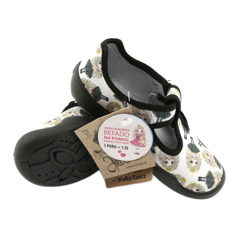 Befado children's shoes blanka princess 115X007 black ecru 5