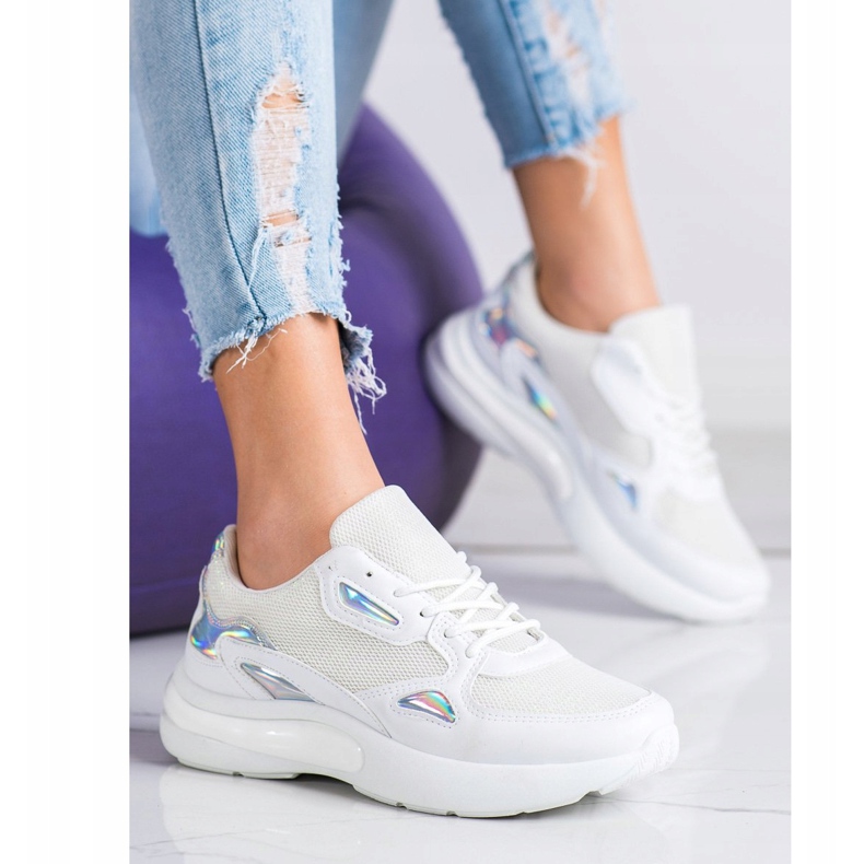 Creamberry'S Sneakers With Holo Inserts white multicolored 1