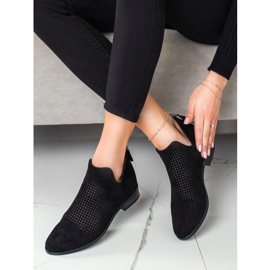 VINCEZA spring openwork boots black 1