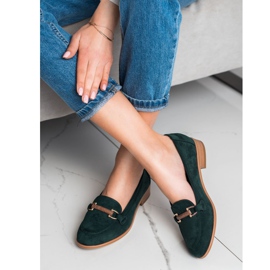 VINCEZA low-heeled loafers green 2