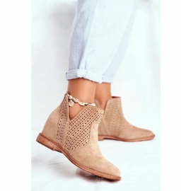 S.Barski Openwork boots on a wedge S. Bararski Beige 1