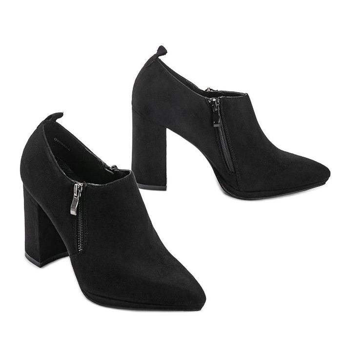 Black suede ankle boots on the Carl post 1