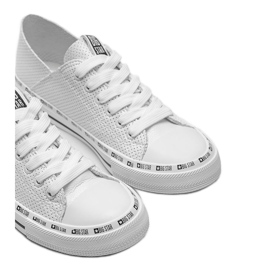 Big Star Harley white openwork sneakers 1