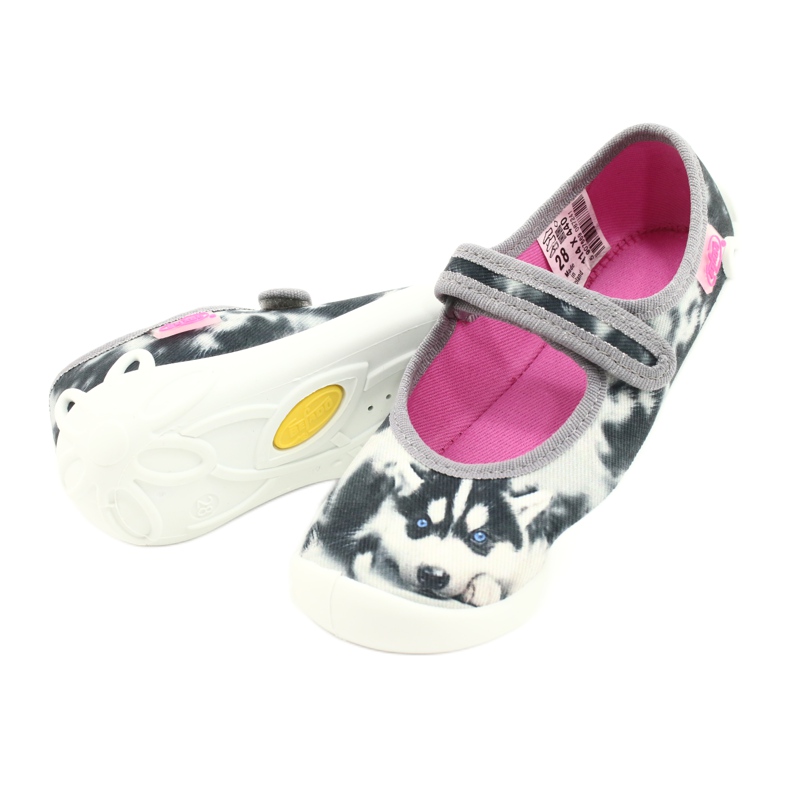 Befado children's slippers 114x440 colorful with dog application white 3