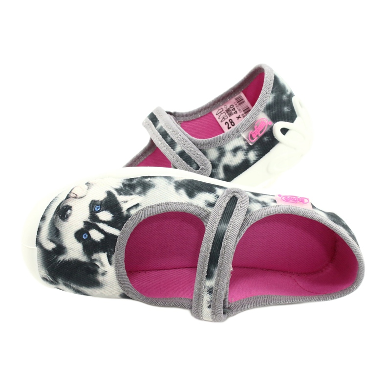 Befado children's slippers 114x440 colorful with dog application white 5