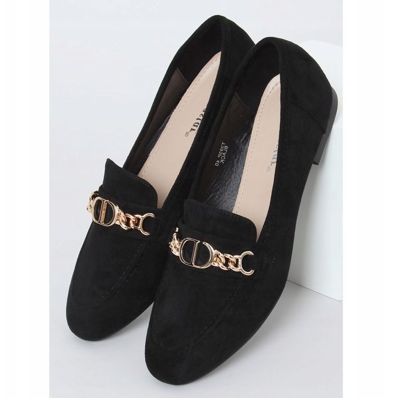 Black women's loafers T393P Black 1