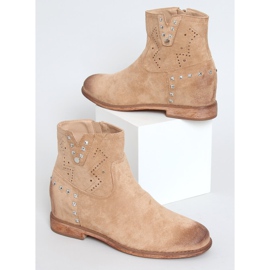 Openwork boots with hidden heel beige NC1126 Beige 1