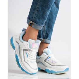 Ideal Shoes Sneakers With Glitter Insert white multicolored 2