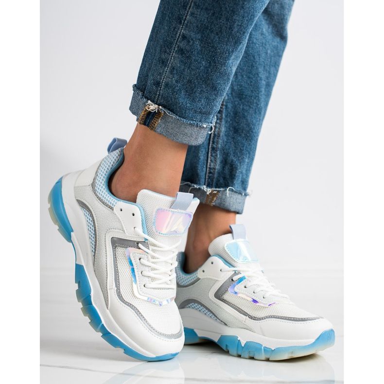 Ideal Shoes Sneakers With Glitter Insert white multicolored 2