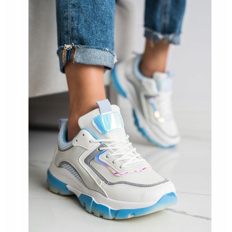 Ideal Shoes Sneakers With Glitter Insert white multicolored 1