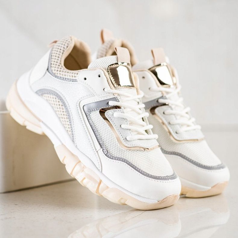 Ideal Shoes Sneakers With Glitter Insert white multicolored 2