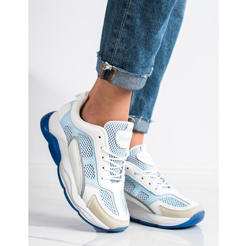 Via Giulia  Sneakers With Glitter Fashion white blue 1 Via Giulia  Sneakers With Glitter Fashion white blue 1