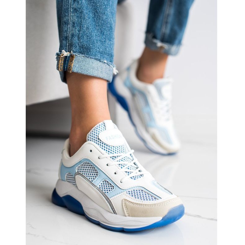 Via Giulia  Sneakers With Glitter Fashion white blue 2