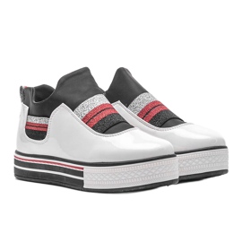 White lacquered sneakers from Kaitlynn 1