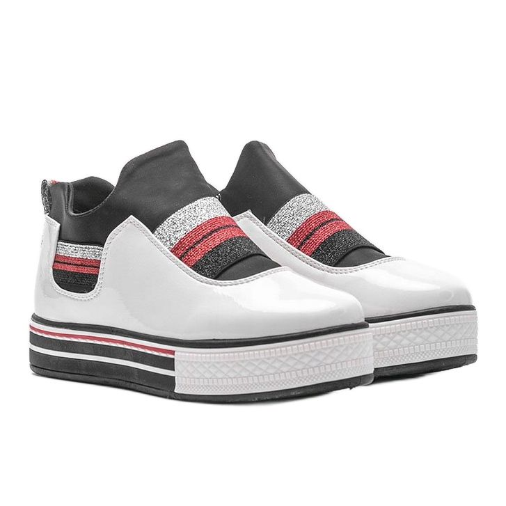 White lacquered sneakers from Kaitlynn 1