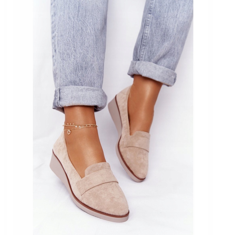 Elegant Wedge Shoes Vinceza 10599 Suede Beige 2 Elegant Wedge Shoes Vinceza 10599 Suede Beige 2