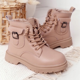 Apawwa Children's boots with pockets in beige TikTok 2