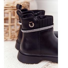 Apawwa Children's Boots With Sequins Black Toffees 1
