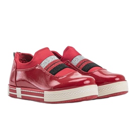 Jayde Patent Leather Sneakers red 1