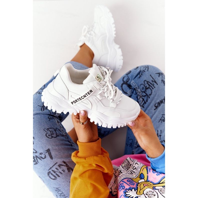Evento Women's Sneakers On A Massive Sole White Laugh 1