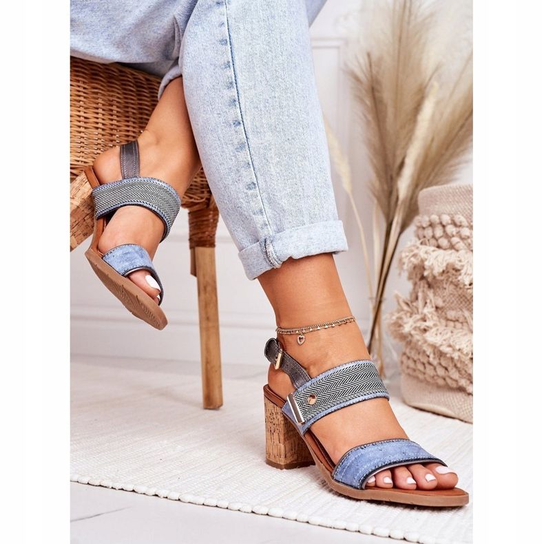 EVE Emma Blue Sandals On A Cork Bar brown 2 EVE Emma Blue Sandals On A Cork Bar brown 2