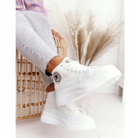 Women's High Sneakers On The Platform White Nice Girl 1