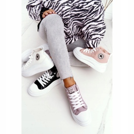 Women's High Sneakers On The Black Nice Girl Platform white 1