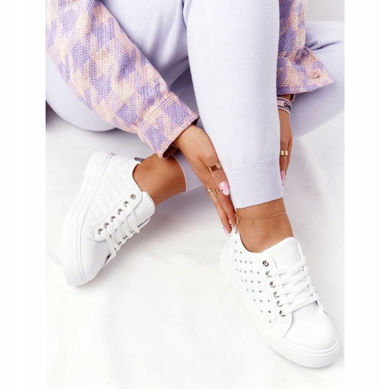 PS1 Women's Sneakers With White-Silver Fondness Quilting 1 PS1 Women's Sneakers With White-Silver Fondness Quilting 1