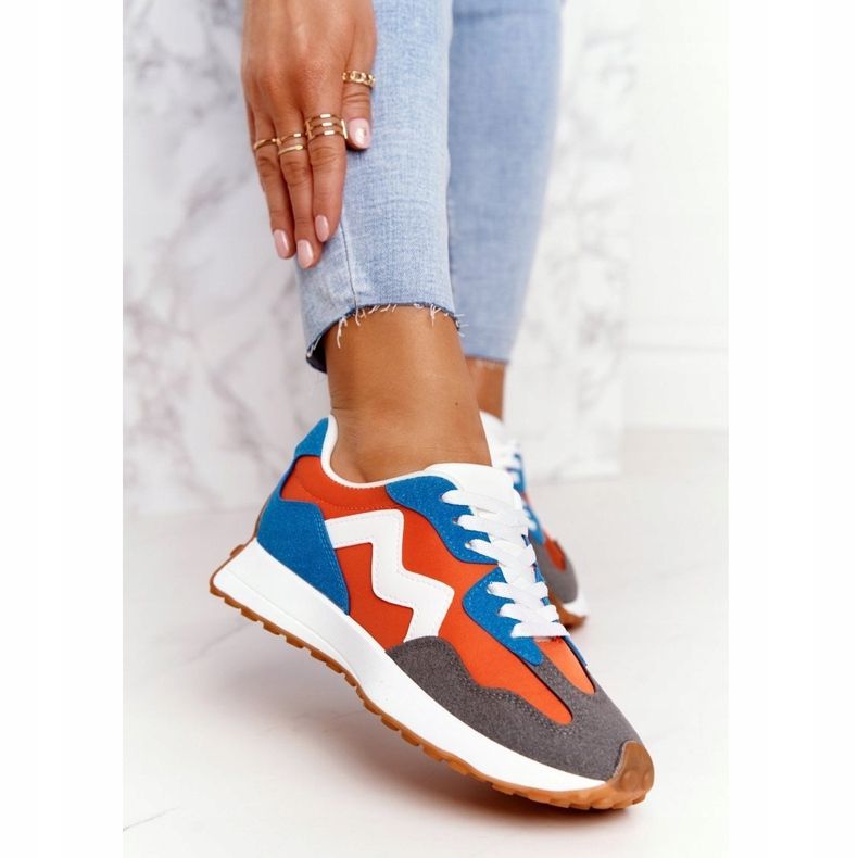 PS1 Women's sports shoes Sneakers Orange Move On white blue 2 PS1 Women's sports shoes Sneakers Orange Move On white blue 2
