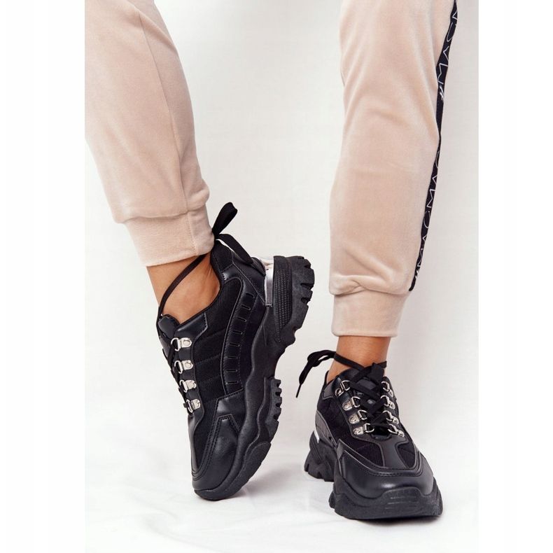 PS1 Women's Sneakers On Large Sole Good Mood black 1