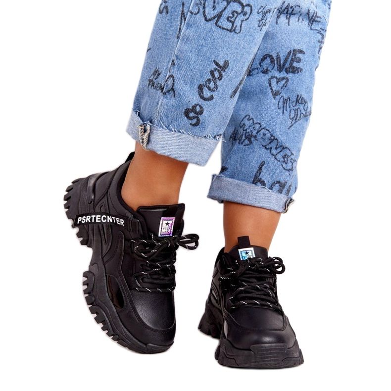 Evento Sports women's sneakers News 21SP26-3925 black 1