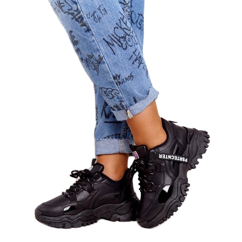 Evento Sports women's sneakers News 21SP26-3925 black 2