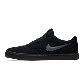 Nike Sb Check Solar Cnvs black 843896 002 men's shoes grey 1
