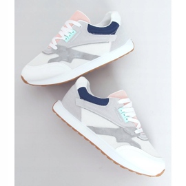 Multicolor women's sports shoes NB372 White navy blue pink silver grey 1