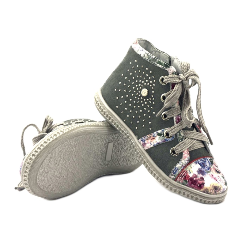 Boots, children's shoes with rhinestones Bartek 87254 pink grey 3